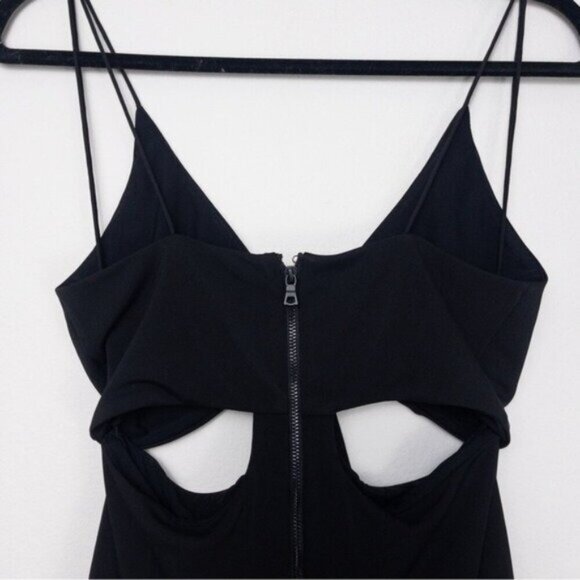 Alice + Olivia Havana Cutout Mini Dress 6 Black - Picture 8 of 8